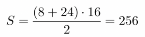 חישוב שטח טרפז ישר זווית - שאלה 2 - שלב 1