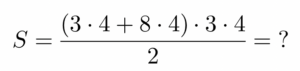 חישוב שטח טרפז ישר זווית - שאלה 4 - שלב 1