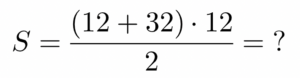 חישוב שטח טרפז ישר זווית - שאלה 4 - שלב 2
