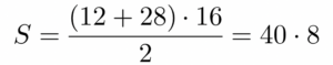 חישוב שטח טרפז ישר זווית - שאלה 5 - שלב 2