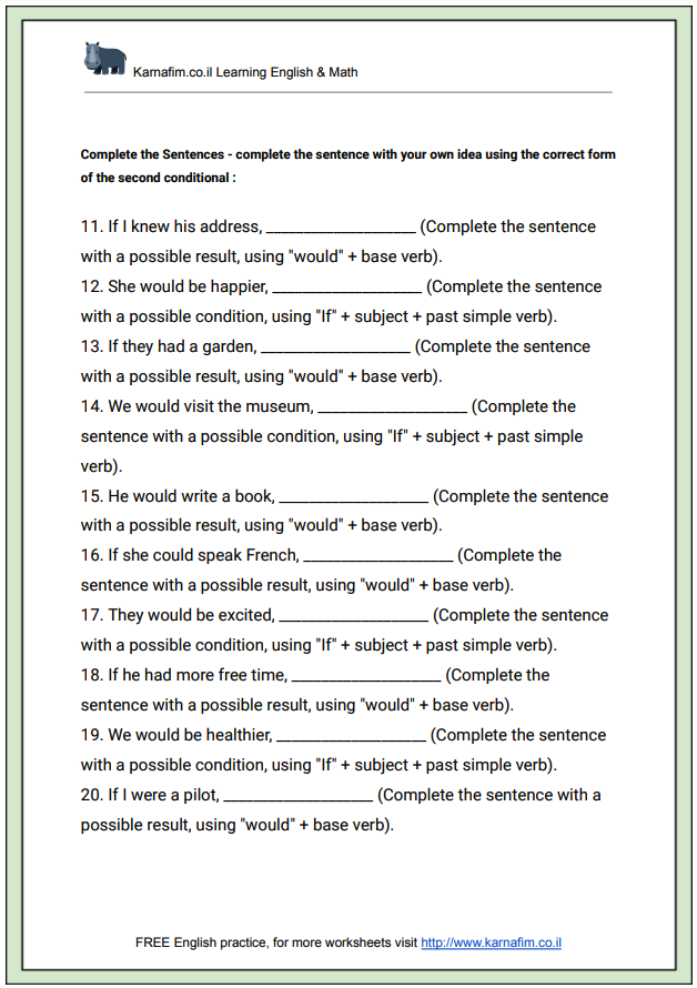 2nd Conditional Practice-1-2